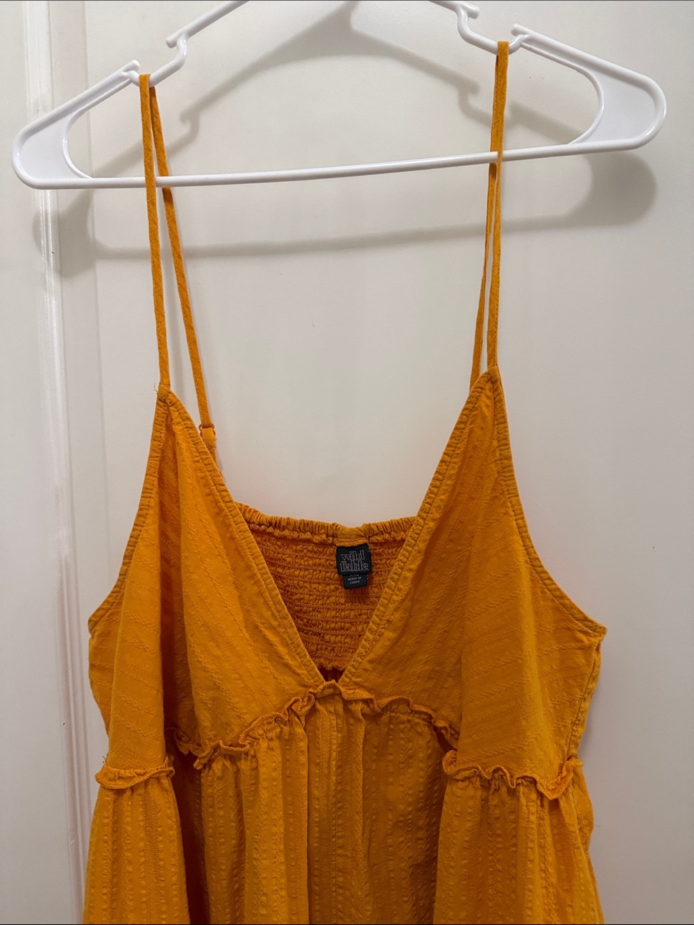 Women’s XXL Wild Fable Sunset Yellow Spaghetti Strap Summer Dress Plus Size - Picture 4 of 10